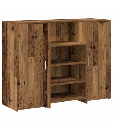 vidaXL Reception Desk Old Wood 135x50x103,5 cm Engineered Wood