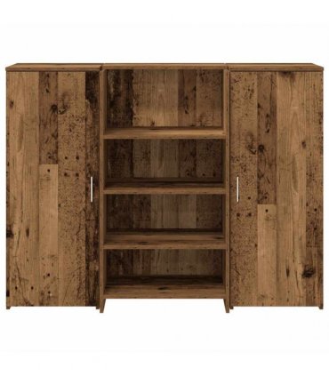 vidaXL Reception Desk Old Wood 135x50x103,5 cm Engineered Wood