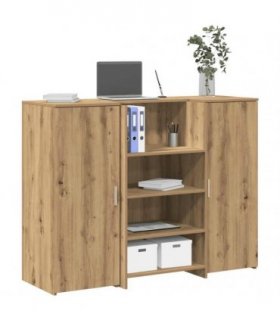 vidaXL Reception Desk Artisan Oak 135x50x103,5 cm Engineered Wood