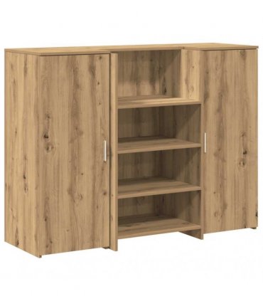 vidaXL Reception Desk Artisan Oak 135x50x103,5 cm Engineered Wood