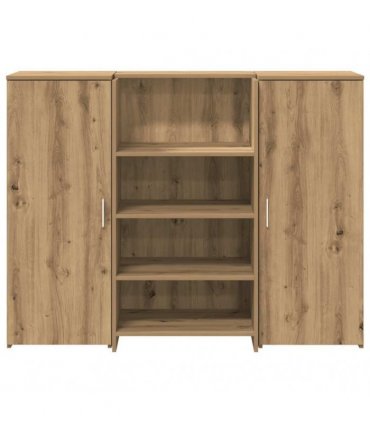 vidaXL Reception Desk Artisan Oak 135x50x103,5 cm Engineered Wood