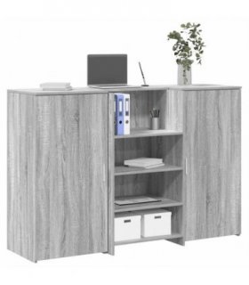 vidaXL Reception Desk Grey Sonoma 155x50x103,5 cm Engineered Wood