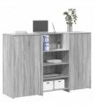 vidaXL Reception Desk Grey Sonoma 155x50x103,5 cm Engineered Wood