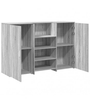 vidaXL Reception Desk Grey Sonoma 155x50x103,5 cm Engineered Wood