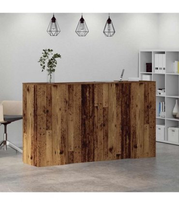 vidaXL Reception Desk Old Wood 180x50x103,5 cm Engineered Wood