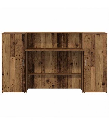 vidaXL Reception Desk Old Wood 180x50x103,5 cm Engineered Wood