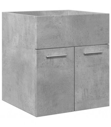 vidaXL 3 Piece Bathroom Furniture Set Concrete Grey Engineered Wood