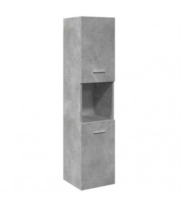 vidaXL 4 Piece Bathroom Furniture Set Concrete Grey Engineered Wood
