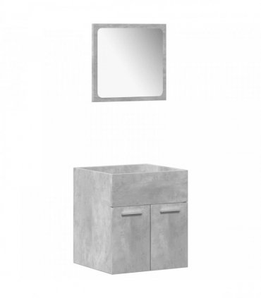vidaXL 5 Piece Bathroom Furniture Set Concrete Grey Engineered Wood