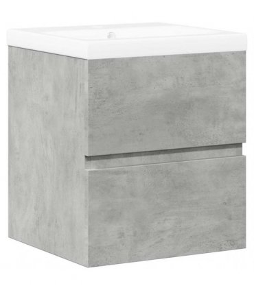 vidaXL 2 Piece Bathroom Furniture Set Concrete Grey Engineered Wood