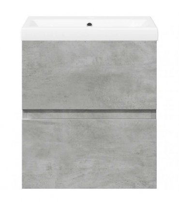 vidaXL 2 Piece Bathroom Furniture Set Concrete Grey Engineered Wood