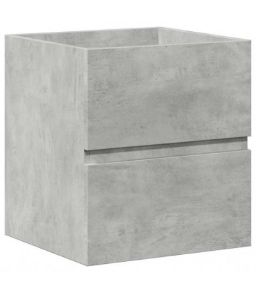 vidaXL 2 Piece Bathroom Furniture Set Concrete Grey Engineered Wood