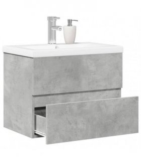 vidaXL 2 Piece Bathroom Furniture Set Concrete Grey Engineered Wood