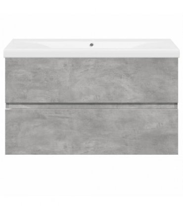 vidaXL 2 Piece Bathroom Furniture Set Concrete Grey Engineered Wood