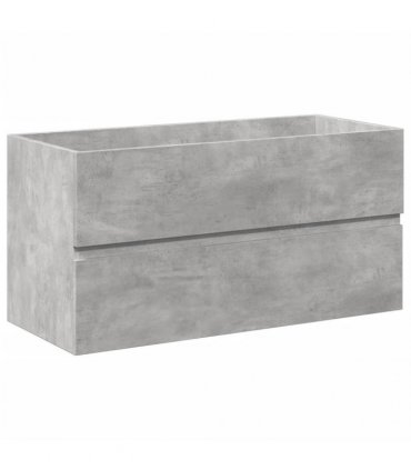 vidaXL 2 Piece Bathroom Furniture Set Concrete Grey Engineered Wood