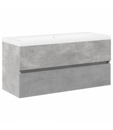 vidaXL 2 Piece Bathroom Furniture Set Concrete Grey Engineered Wood