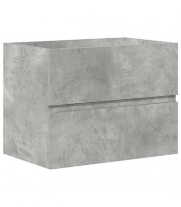 vidaXL 2 Piece Bathroom Furniture Set Concrete Grey Engineered Wood