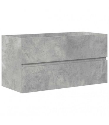 vidaXL 2 Piece Bathroom Furniture Set Concrete Grey Engineered Wood
