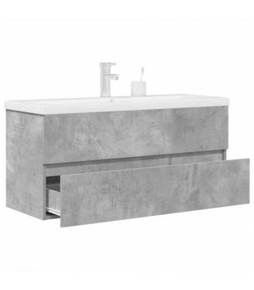 vidaXL 2 Piece Bathroom Furniture Set Concrete Grey Engineered Wood