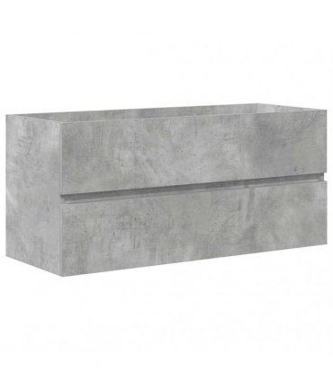 vidaXL 2 Piece Bathroom Furniture Set Concrete Grey Engineered Wood