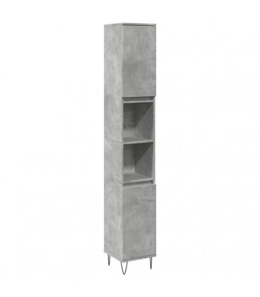 vidaXL 3 Piece Bathroom Furniture Set Concrete Grey Engineered Wood