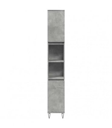 vidaXL 3 Piece Bathroom Furniture Set Concrete Grey Engineered Wood