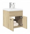 vidaXL 2 Piece Bathroom Furniture Set Sonoma Oak Engineered Wood