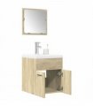 vidaXL 3 Piece Bathroom Furniture Set Sonoma Oak Engineered Wood
