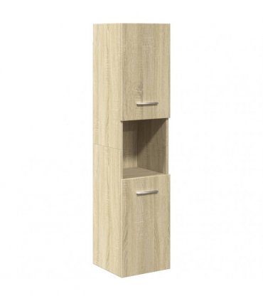 vidaXL 3 Piece Bathroom Furniture Set Sonoma Oak Engineered Wood