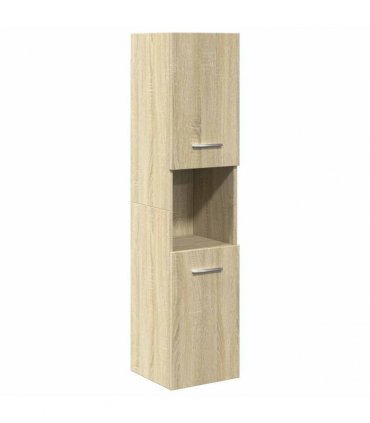 vidaXL 4 Piece Bathroom Furniture Set Sonoma Oak Engineered Wood