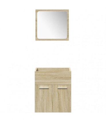 vidaXL 5 Piece Bathroom Furniture Set Sonoma Oak Engineered Wood