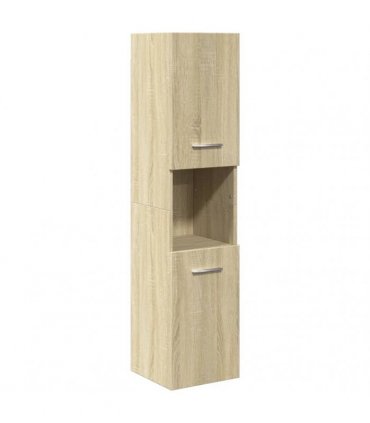 vidaXL 5 Piece Bathroom Furniture Set Sonoma Oak Engineered Wood
