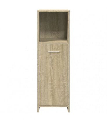 vidaXL 4 Piece Bathroom Furniture Set Sonoma Oak Engineered Wood