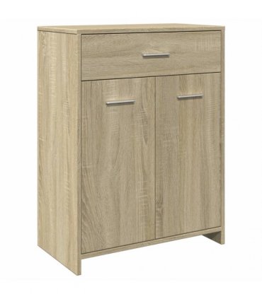 vidaXL 4 Piece Bathroom Furniture Set Sonoma Oak Engineered Wood