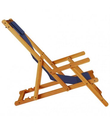 vidaXL Beach Chair 2 pcs Brown Solid Acacia Wood