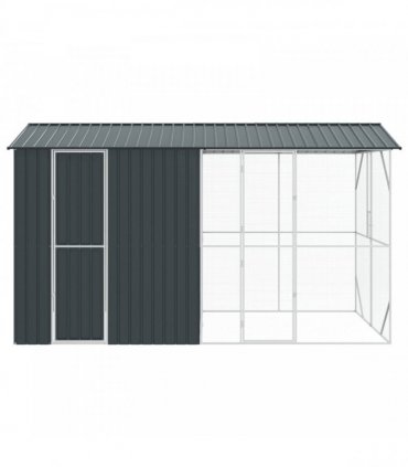 vidaXL Bird Cage Anthracite 430 x 208 x 247 cm