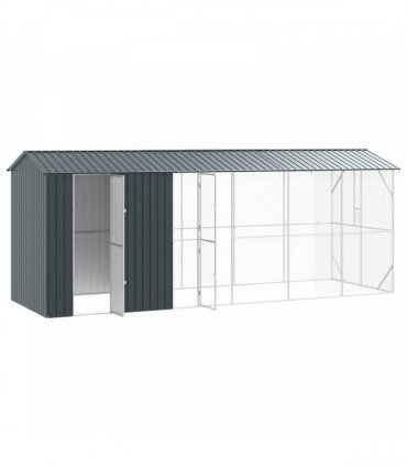 vidaXL Bird Cage Anthracite 645 x 208 x 247 cm