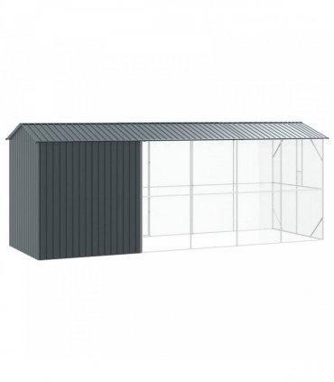 vidaXL Bird Cage Anthracite 645 x 208 x 247 cm