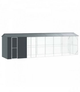 vidaXL Bird Cage Anthracite 860 x 208 x 247 cm