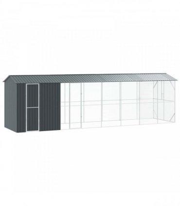 vidaXL Bird Cage Anthracite 860 x 208 x 247 cm