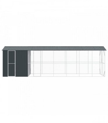 vidaXL Bird Cage Anthracite 860 x 208 x 247 cm