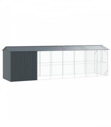 vidaXL Bird Cage Anthracite 860 x 208 x 247 cm
