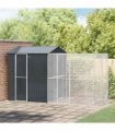 vidaXL Bird Cage Anthracite 418 x 210 x 247 cm Galvanised Steel