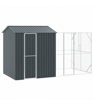 vidaXL Bird Cage Anthracite 418 x 210 x 247 cm Galvanised Steel