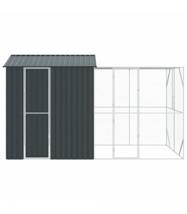 vidaXL Bird Cage Anthracite 418 x 210 x 247 cm Galvanised Steel