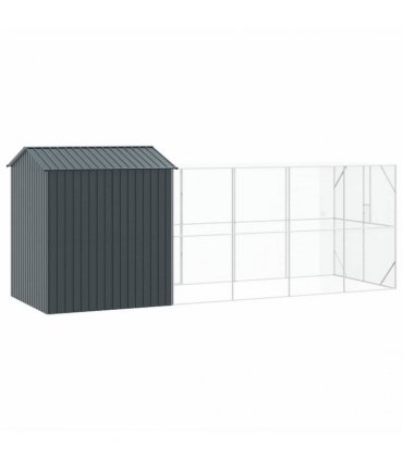 vidaXL Bird Cage Anthracite 621 x 208 x 247 cm Galvanised Steel