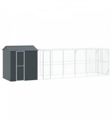 vidaXL Bird Cage Anthracite 824 x 208 x 247 cm Galvanised Steel