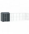 vidaXL Bird Cage Anthracite 824 x 208 x 247 cm Galvanised Steel