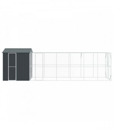 vidaXL Bird Cage Anthracite 824 x 208 x 247 cm Galvanised Steel