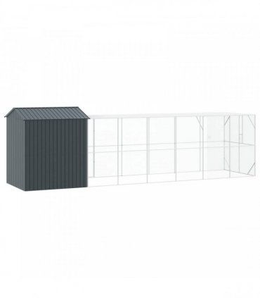 vidaXL Bird Cage Anthracite 824 x 208 x 247 cm Galvanised Steel